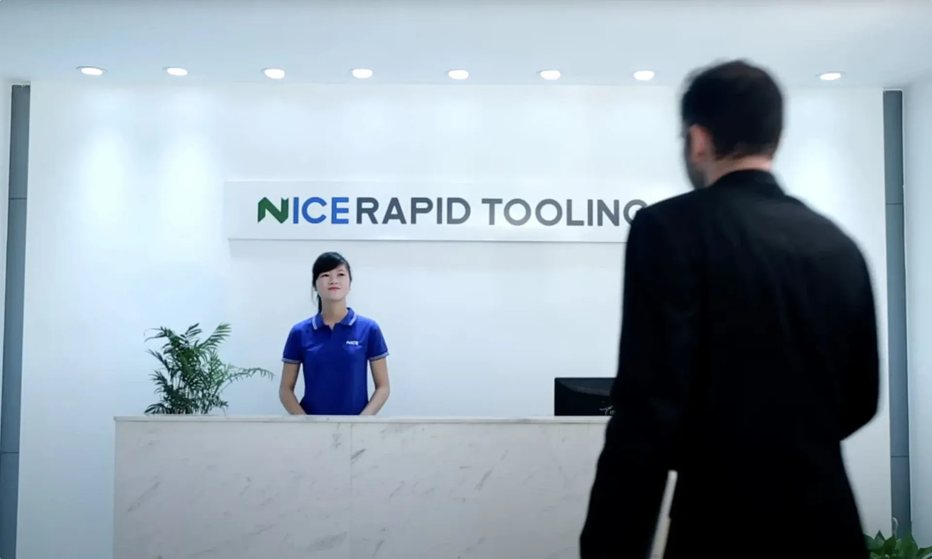 Industrial manufacturing floor with CNC machines and production equipment