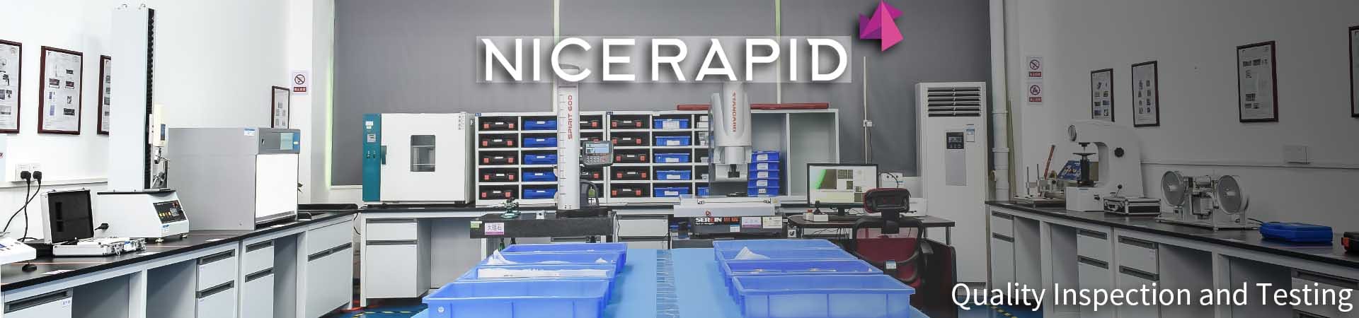 Quality inspection station at NICE Rapid Tooling factory